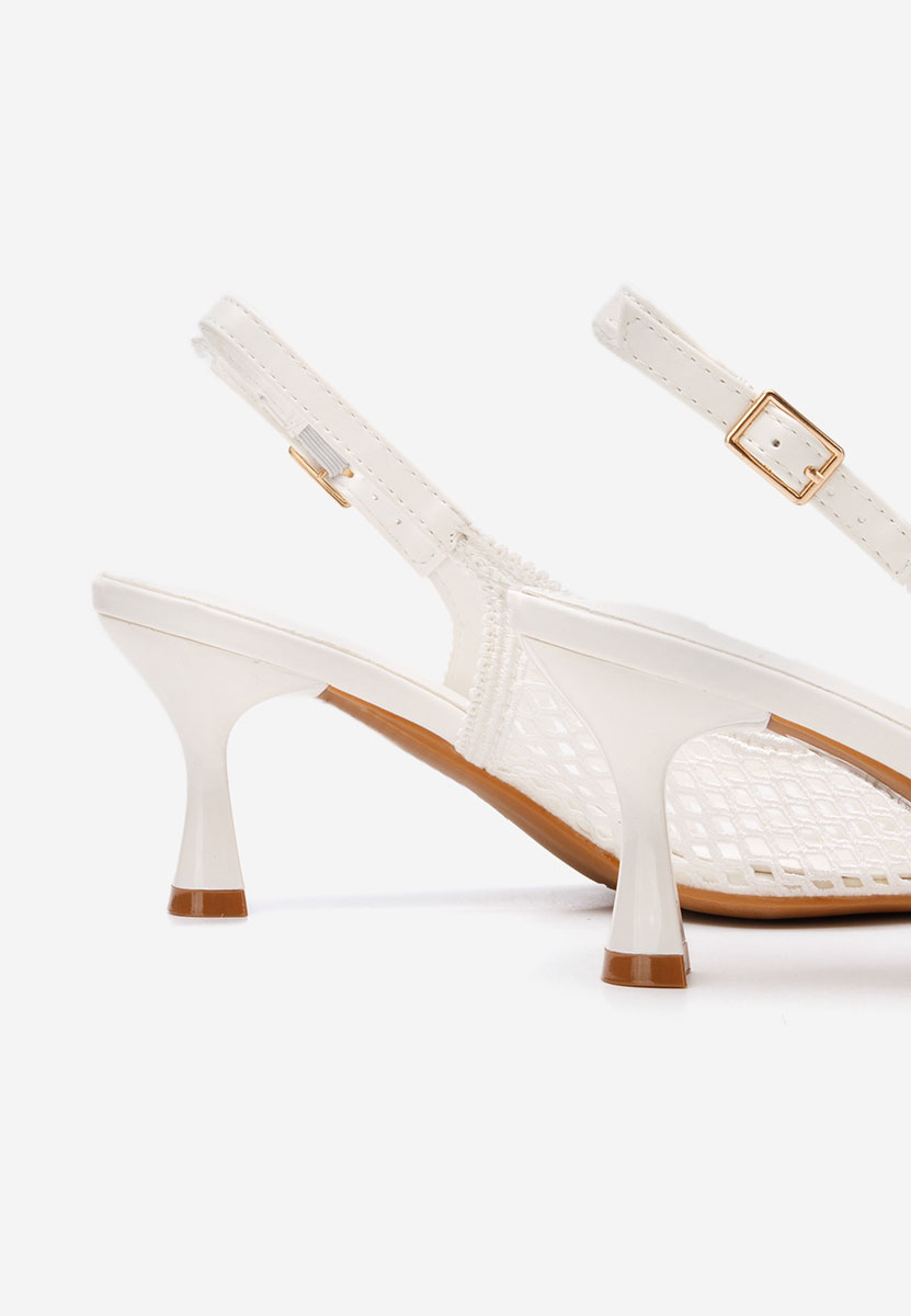 Γόβες slingback Deevina λευκά