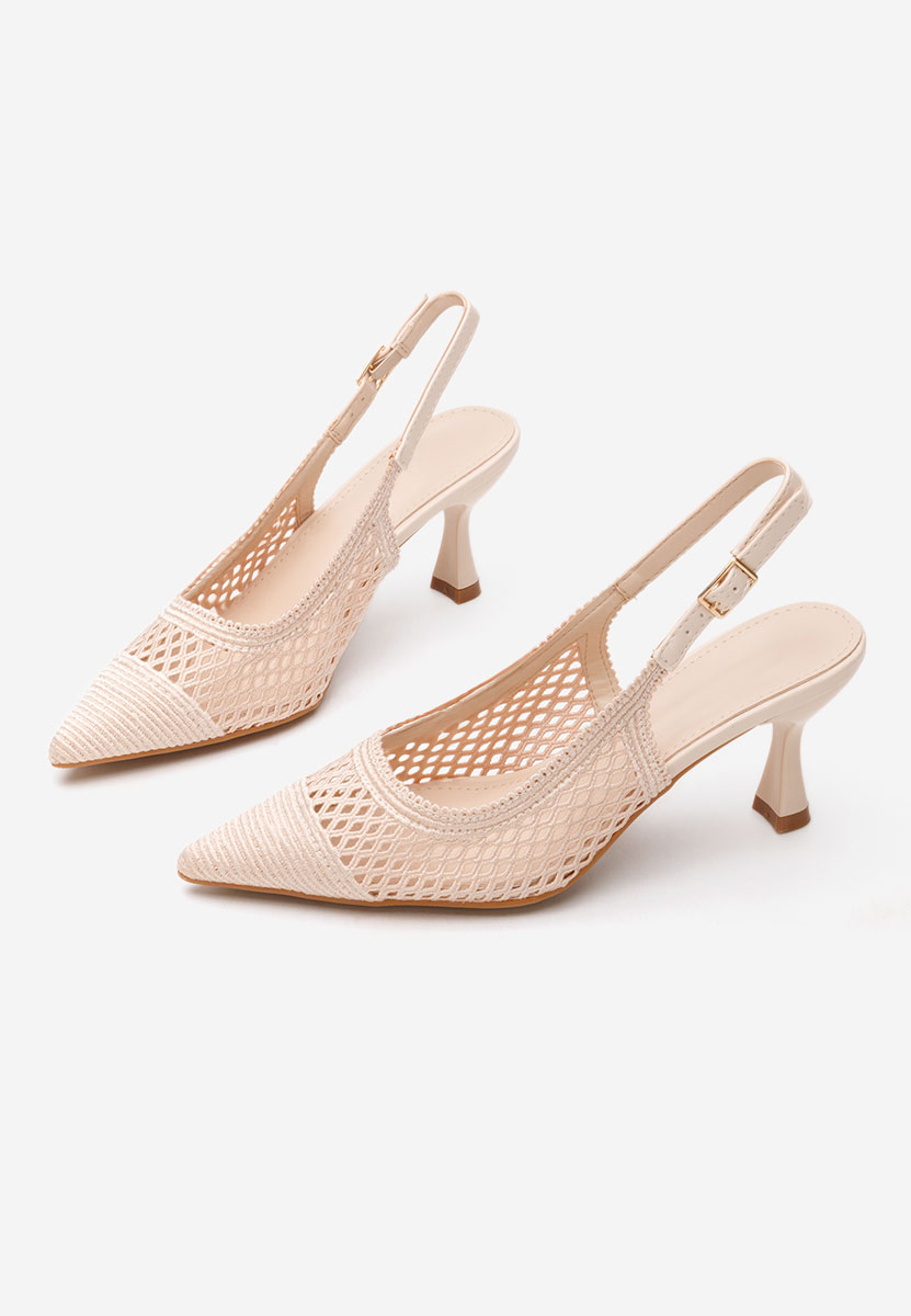 Γόβες slingback Deevina μπεζ