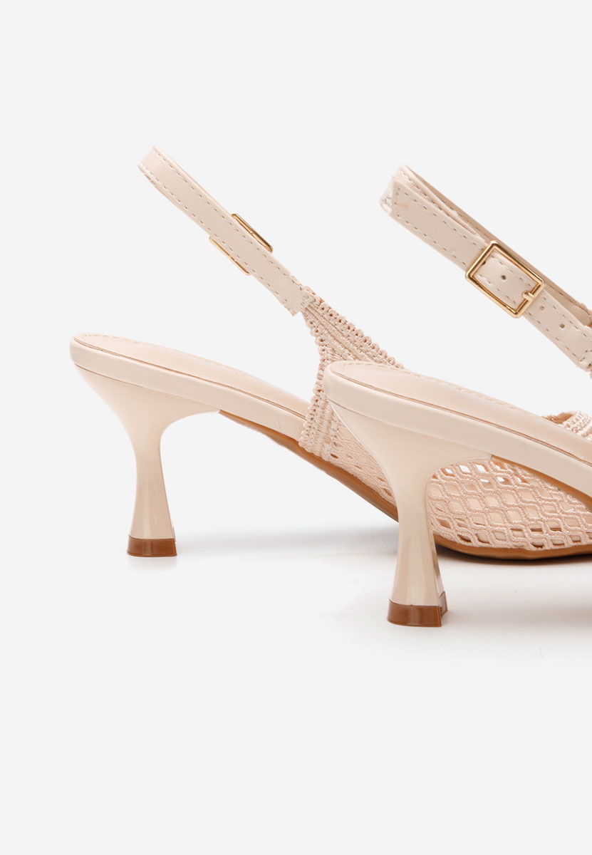 Γόβες slingback Deevina μπεζ