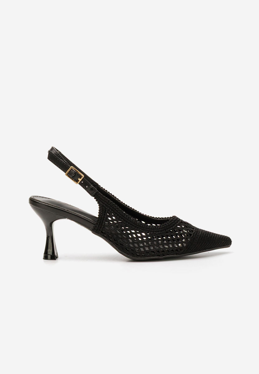 Γόβες slingback Deevina μαύρα