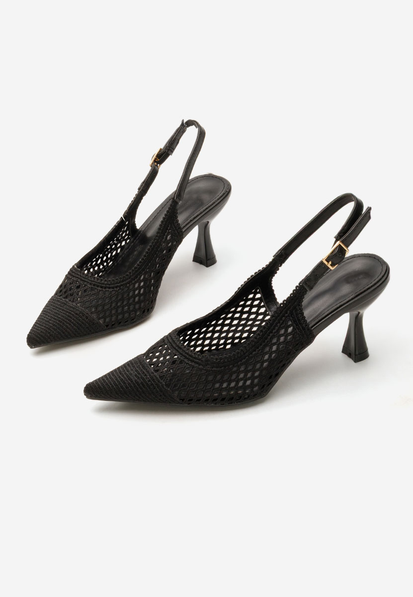 Γόβες slingback Deevina μαύρα