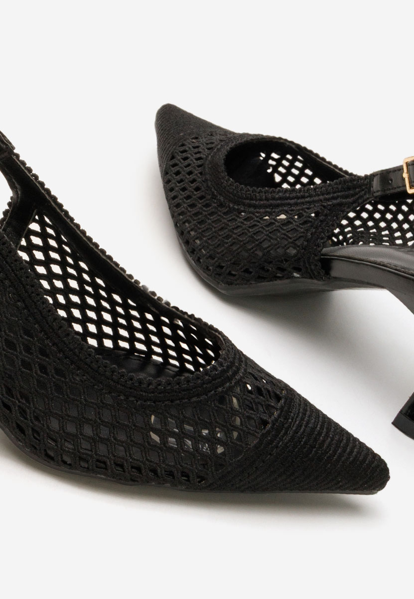 Γόβες slingback Deevina μαύρα