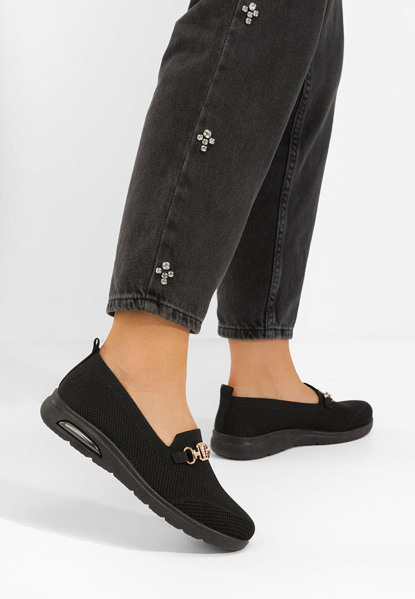 Μοκασίνια γυναικεια Ivaira μαύρα