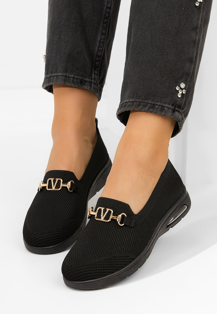 Μοκασίνια γυναικεια Ivaira μαύρα