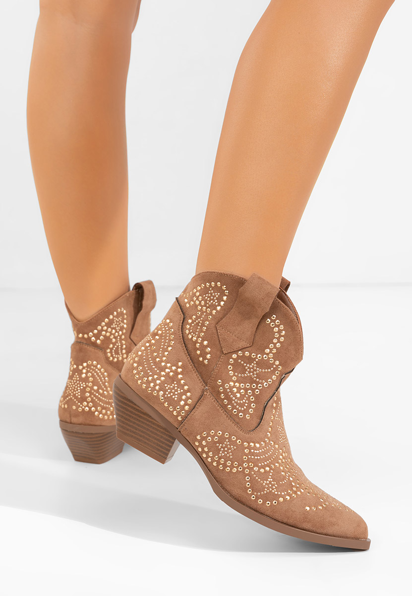 Γυναικεία Μποτάκια Cowboy Ninna ταμπά