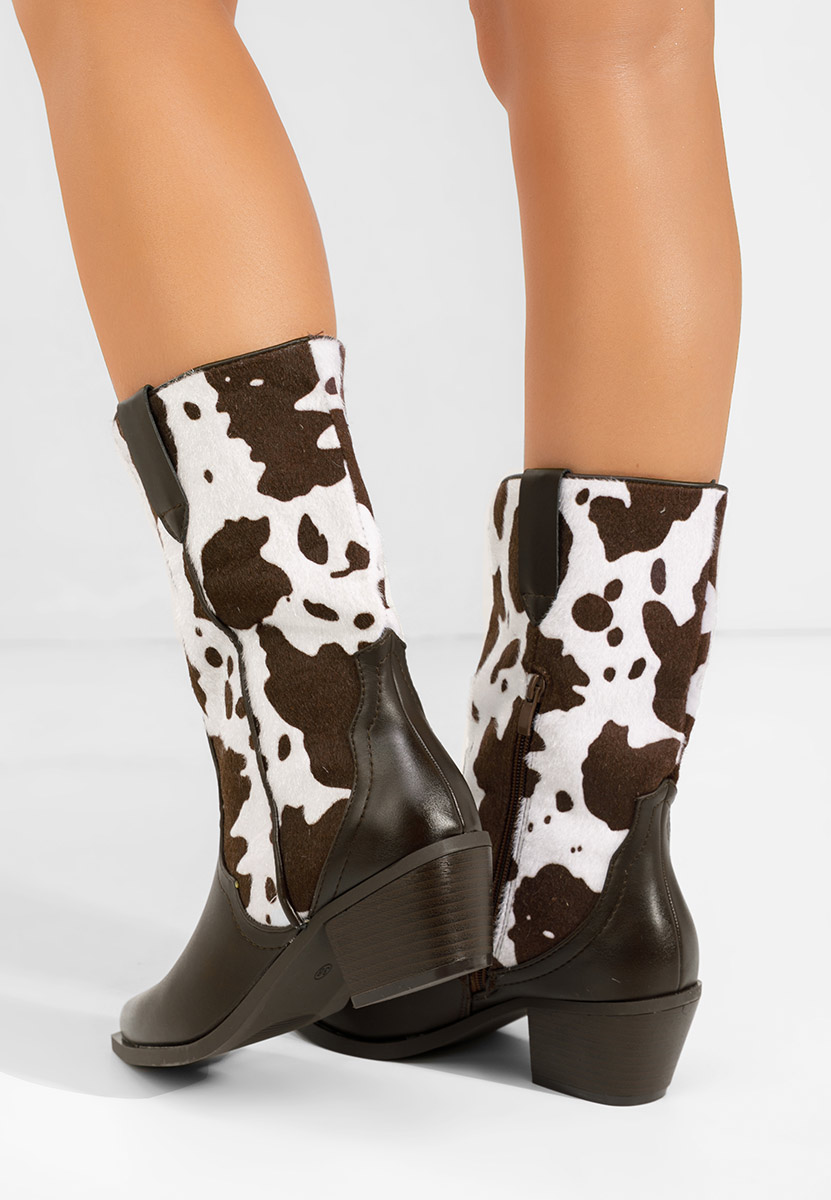 Γυναικεία Μποτάκια Cowboy Nedira καφε