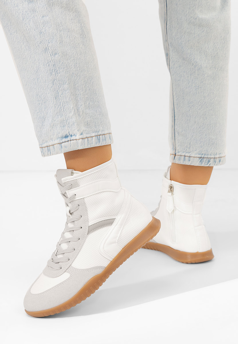Γυναικεία sneakers αστραγάλο Daine λευκά