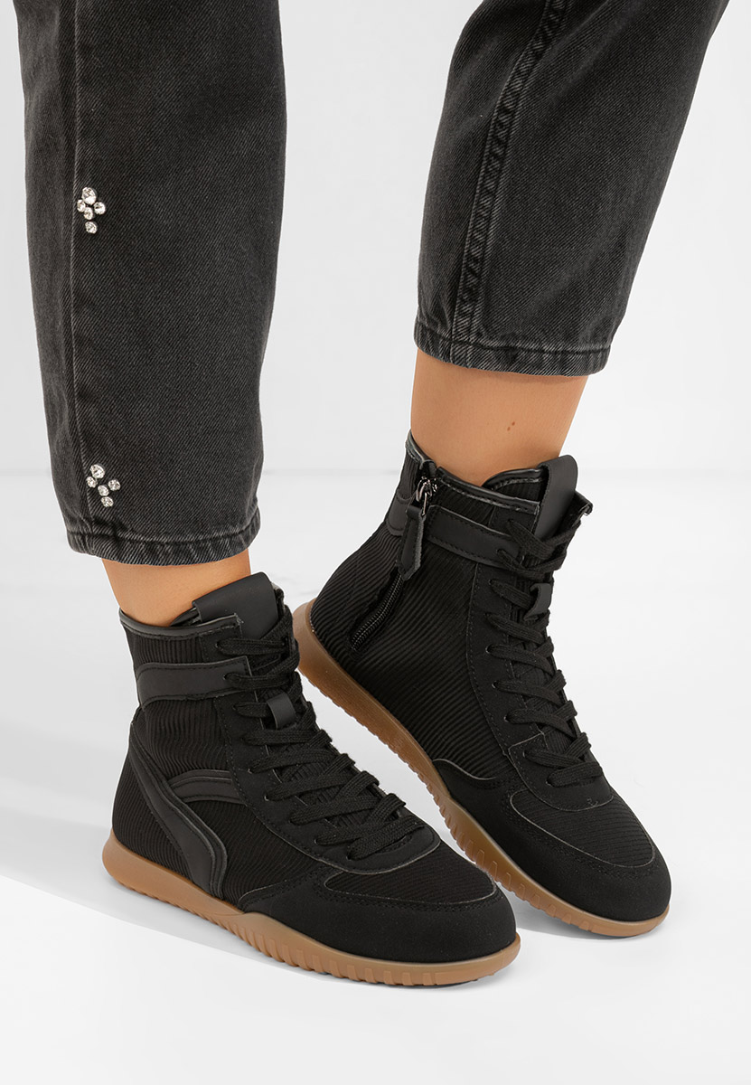 Γυναικεία sneakers αστραγάλο Daine μαύραi