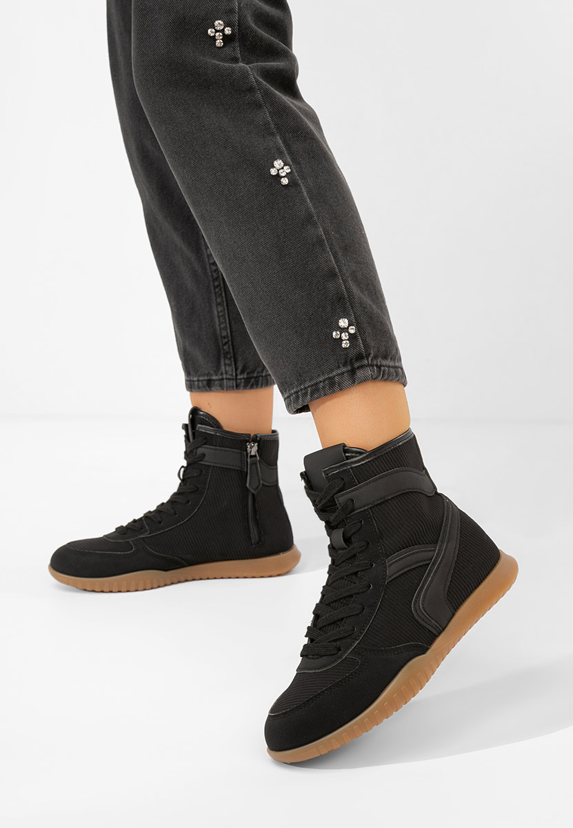 Γυναικεία sneakers αστραγάλο Daine μαύραi