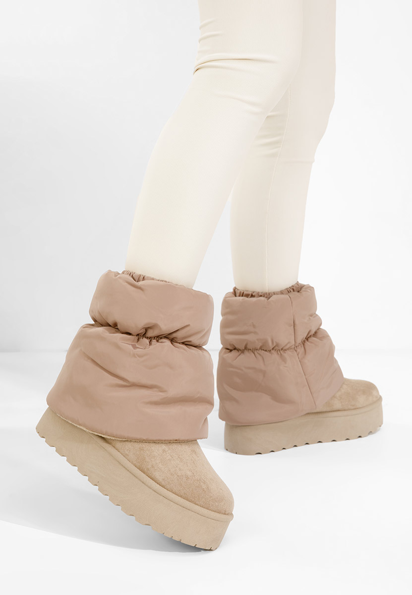 Μπότες τύπου UGG με πλατφόρμα Aydena χακι