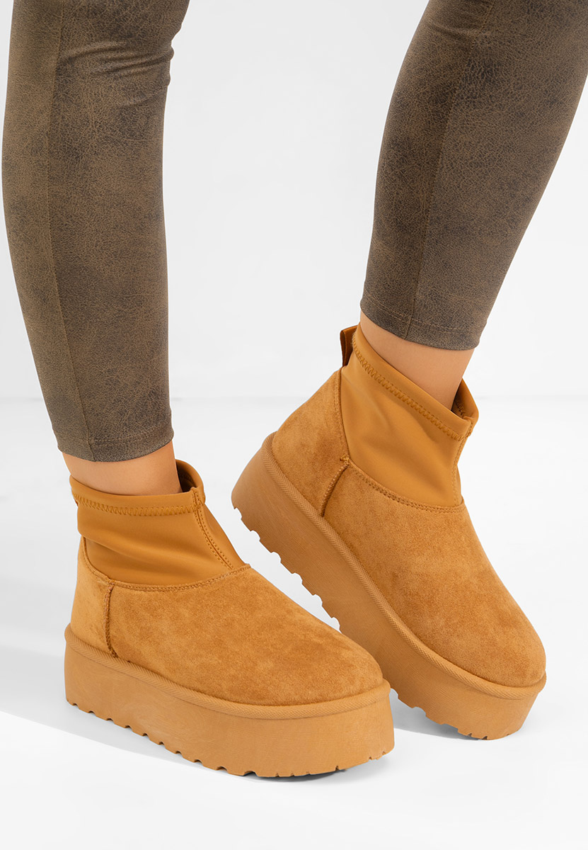 Μπότες τύπου UGG με πλατφόρμα Aydena ταμπά