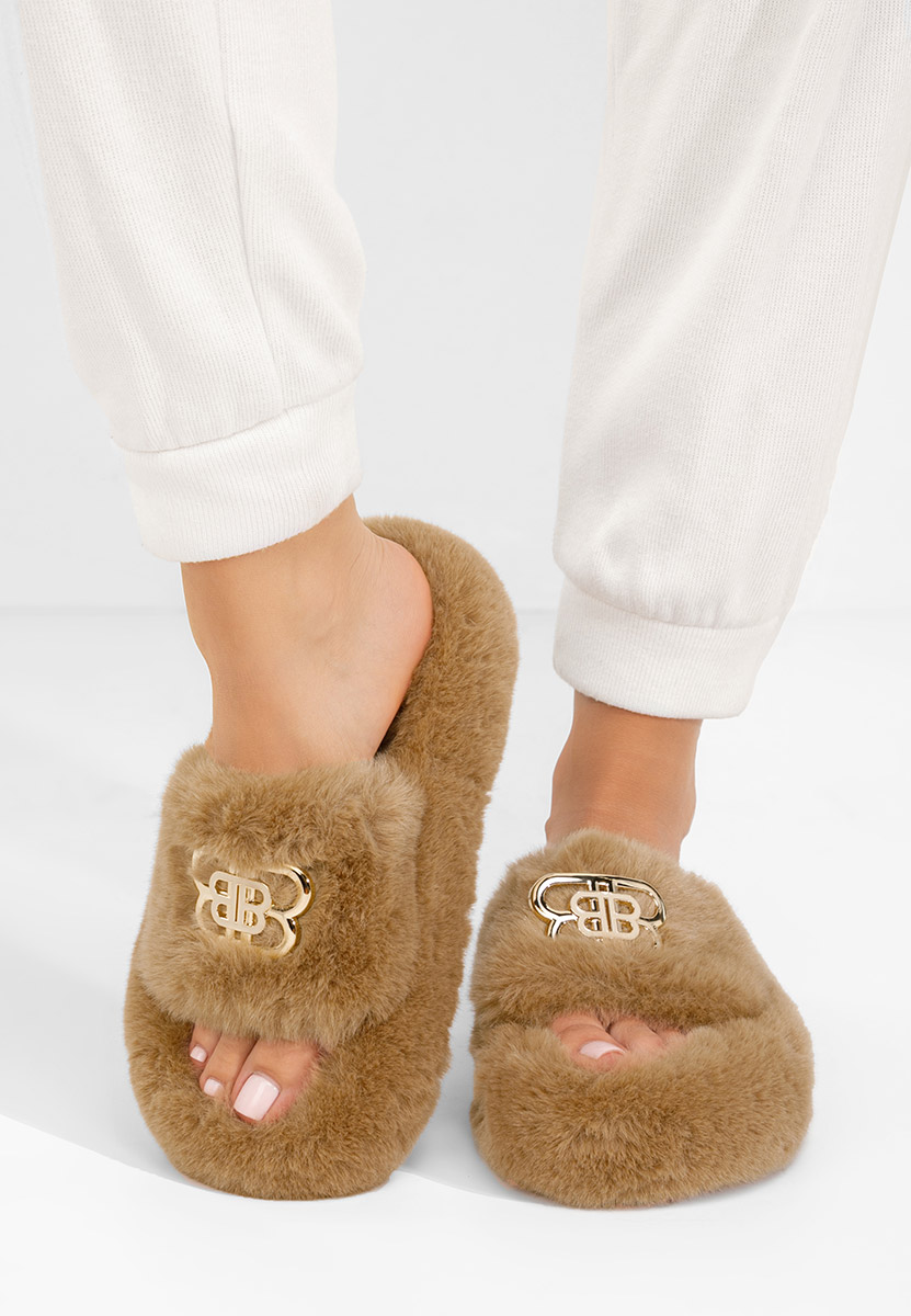 Παντόφλες με πλατφόρμα Barea ταμπά