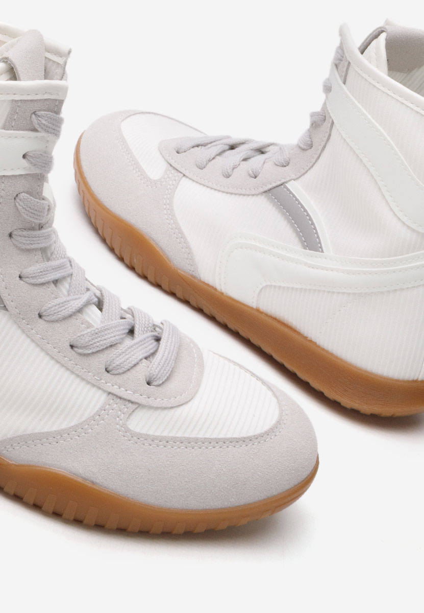 Γυναικεία sneakers αστραγάλο Daine λευκά