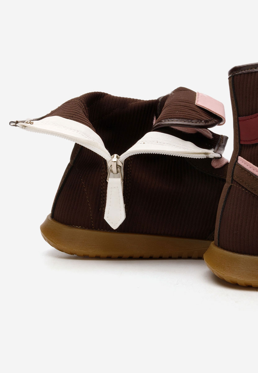 Γυναικεία sneakers αστραγάλο Daine καφε