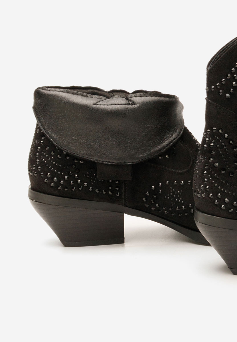 Γυναικεία Μποτάκια Cowboy Ninna Μαύρα