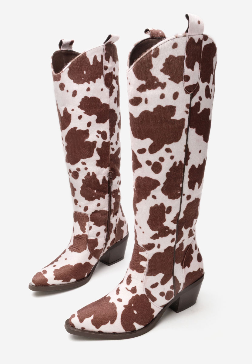 Μπότες με χοντρό τακούνι Ariah καφε