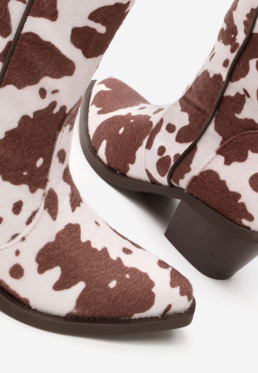 Μπότες με χοντρό τακούνι Ariah καφε