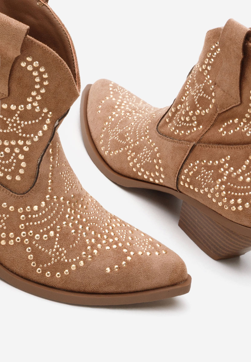 Γυναικεία Μποτάκια Cowboy Ninna ταμπά