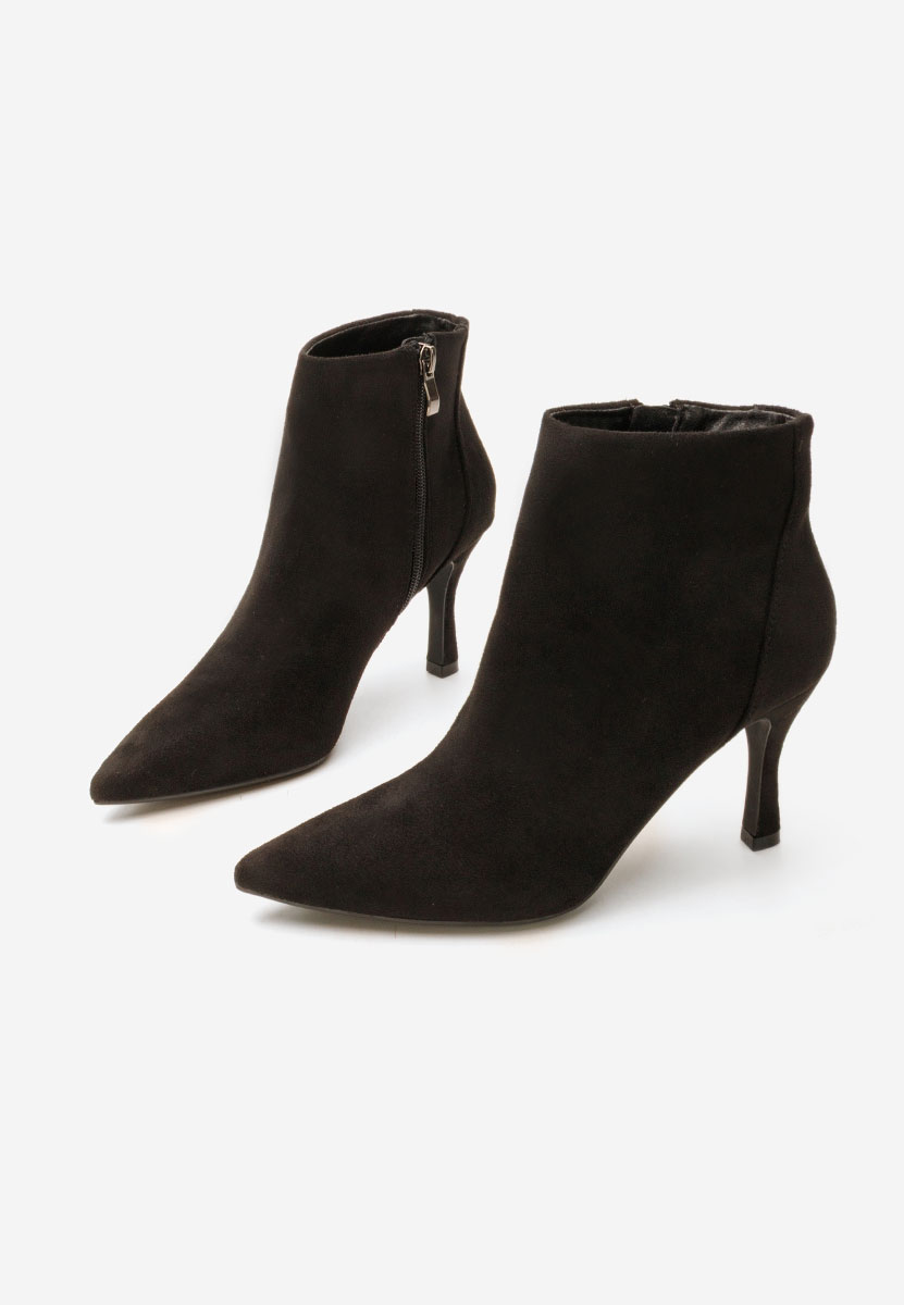 Μποτάκια με λεπτο τακουνι Jinna Μαύρα
