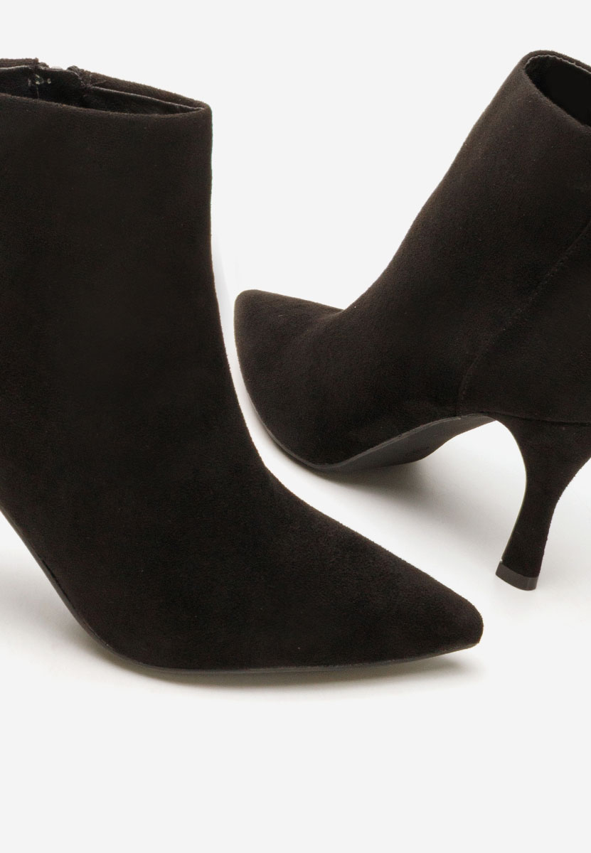 Μποτάκια με λεπτο τακουνι Jinna Μαύρα