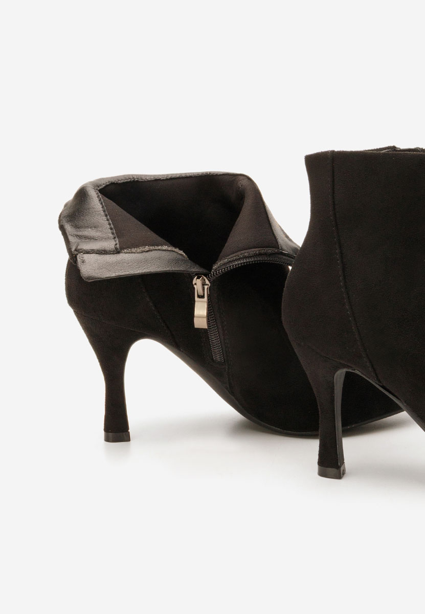 Μποτάκια με λεπτο τακουνι Jinna Μαύρα