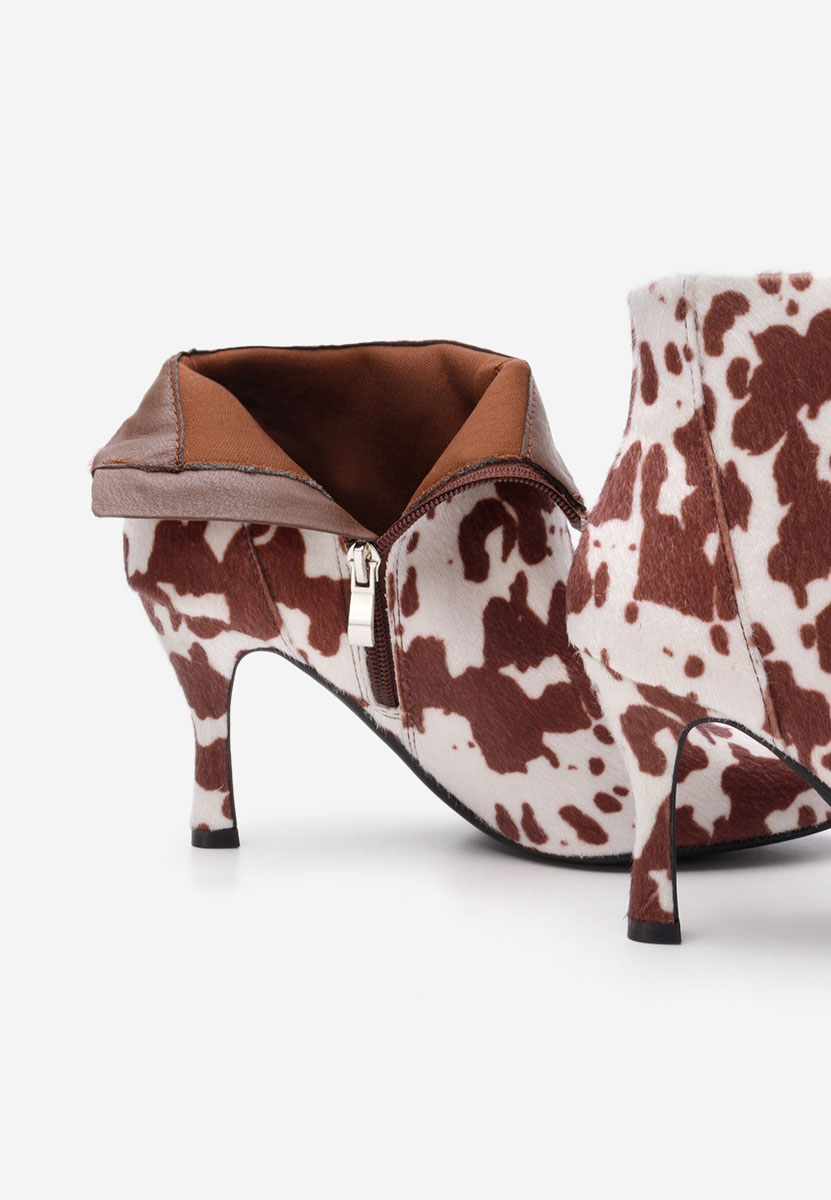 Μποτάκια με λεπτο τακουνι Jinna animal print