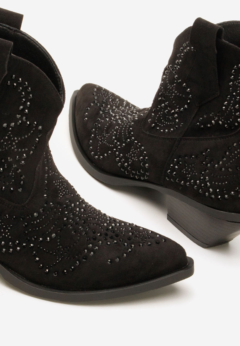 Γυναικεία Μποτάκια Cowboy Ninna Μαύρα