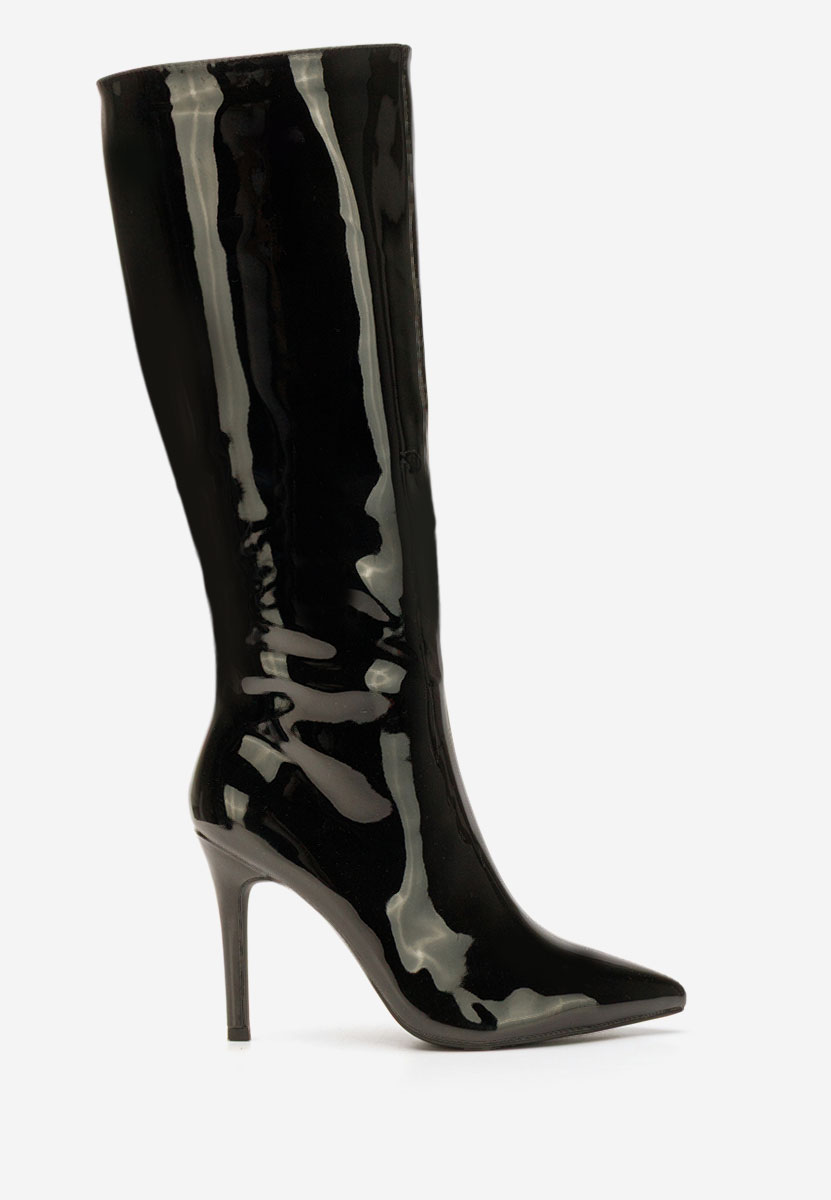 Μπότες με λεπτό τακούνι Kiva Μαύρα