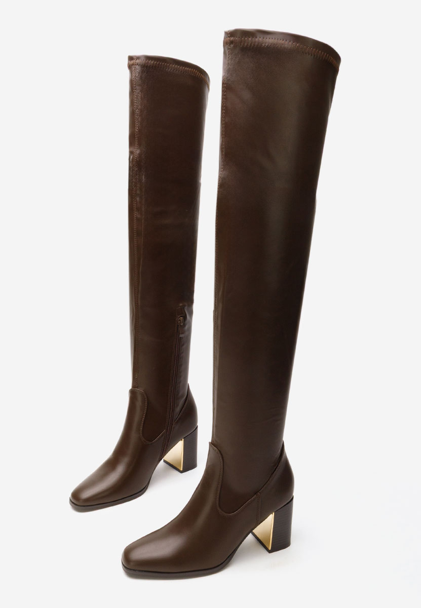 Ψηλές μπότες Jeanne καφε