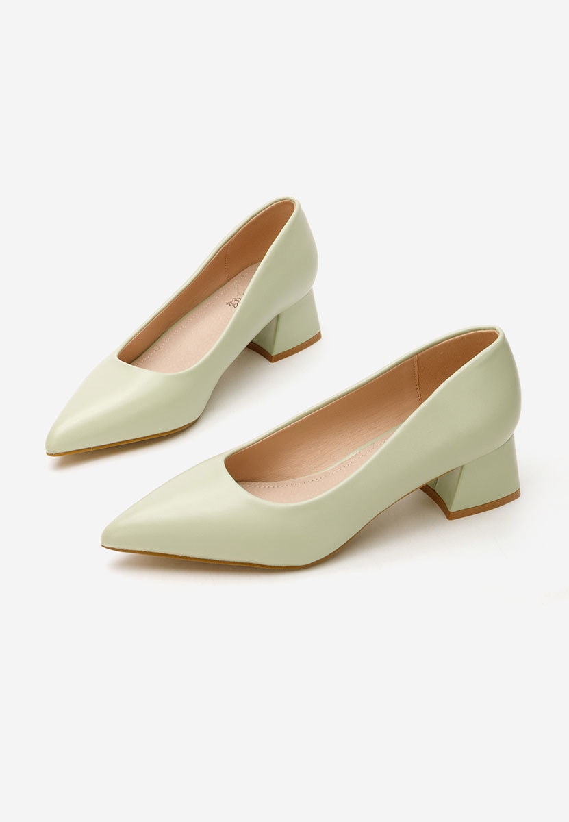 Γόβες με χαμηλό τακούνι Alleva V2 πρασινο