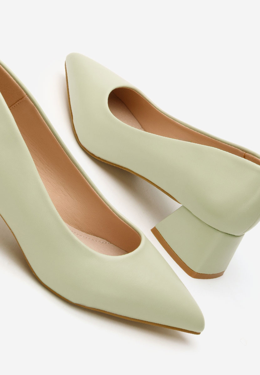 Γόβες με χαμηλό τακούνι Alleva V2 πρασινο