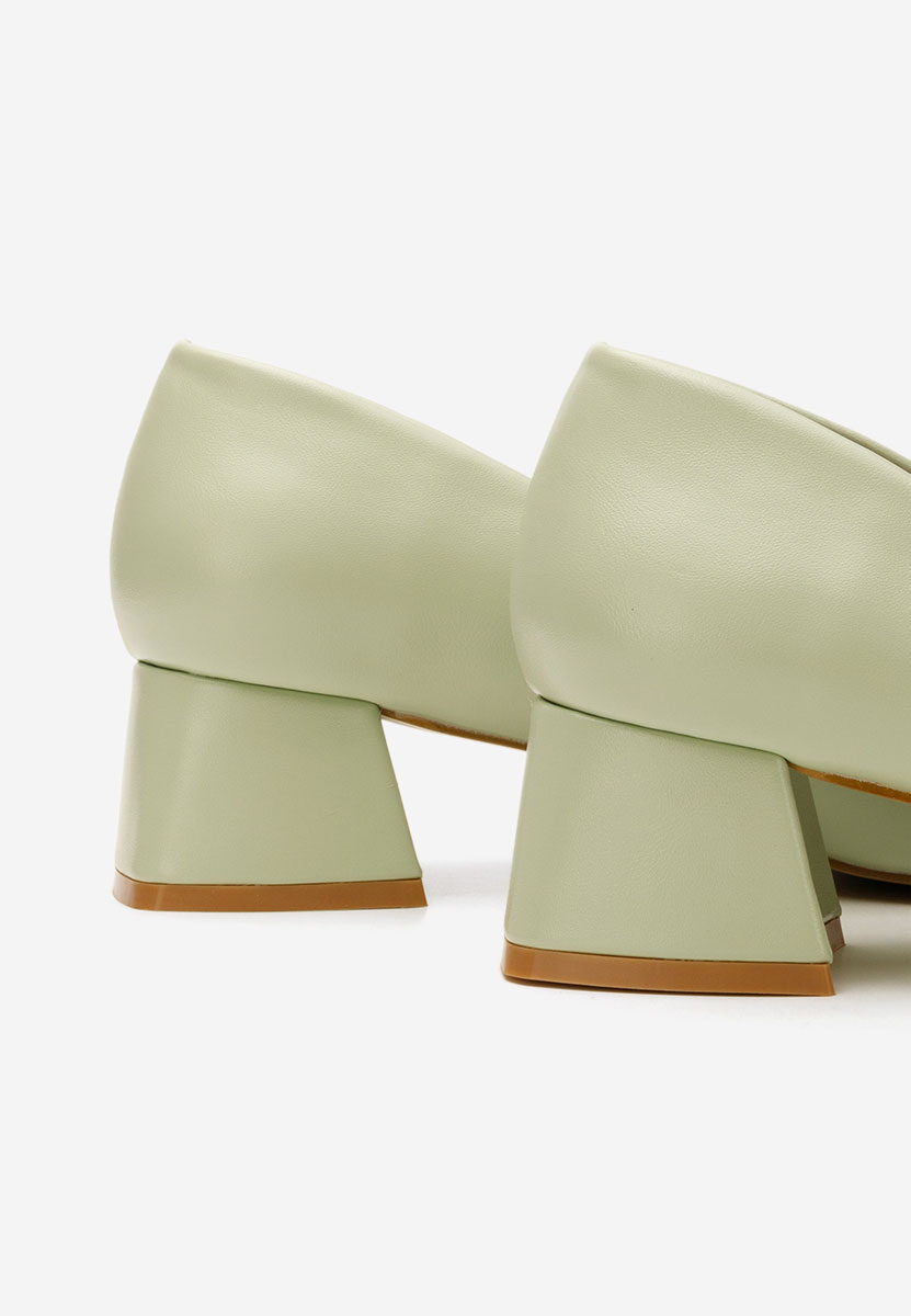 Γόβες με χαμηλό τακούνι Alleva V2 πρασινο