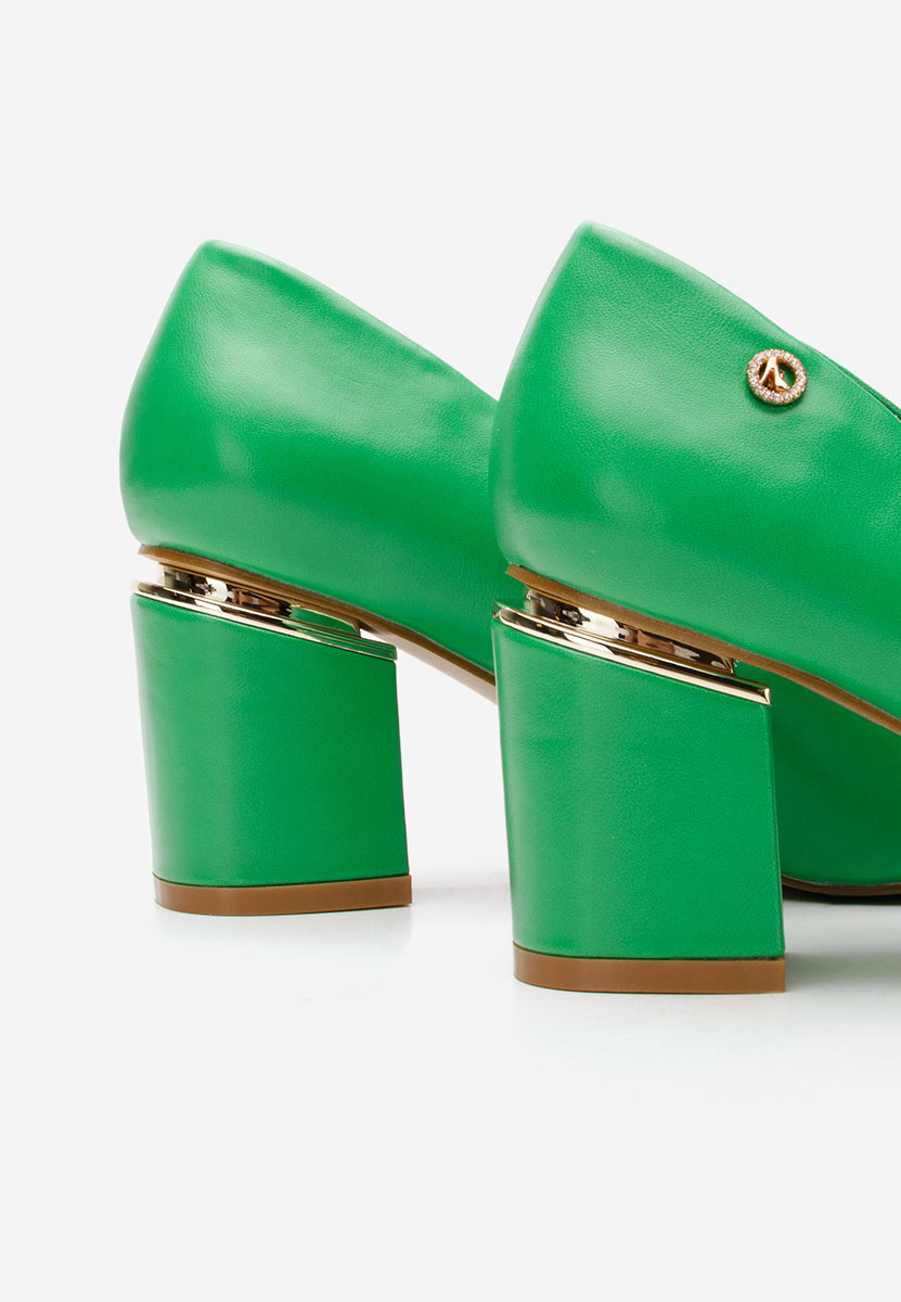 Γόβες με χοντρό τακούνι Nelia V4 πρασινο