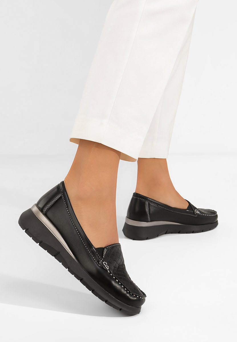 Μοκασίνια γυναικεια Seona μαύρα