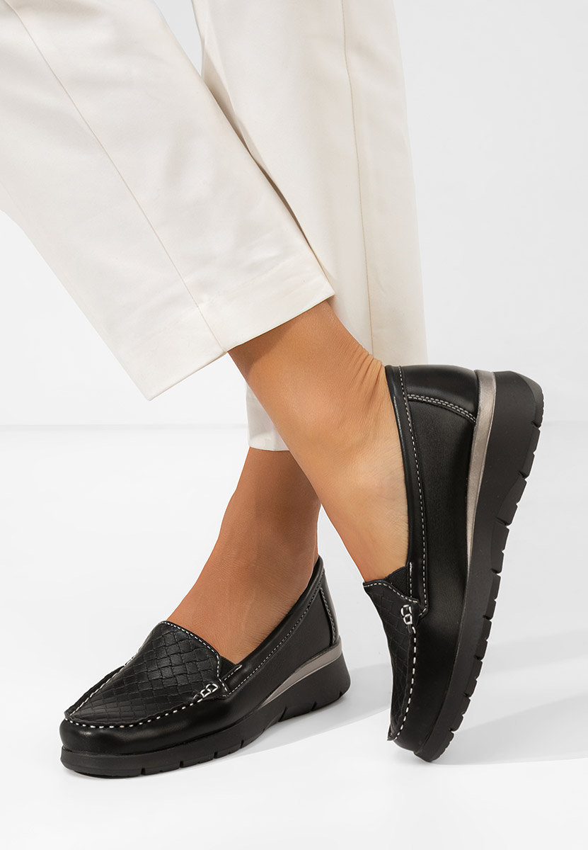 Μοκασίνια γυναικεια Seona μαύρα