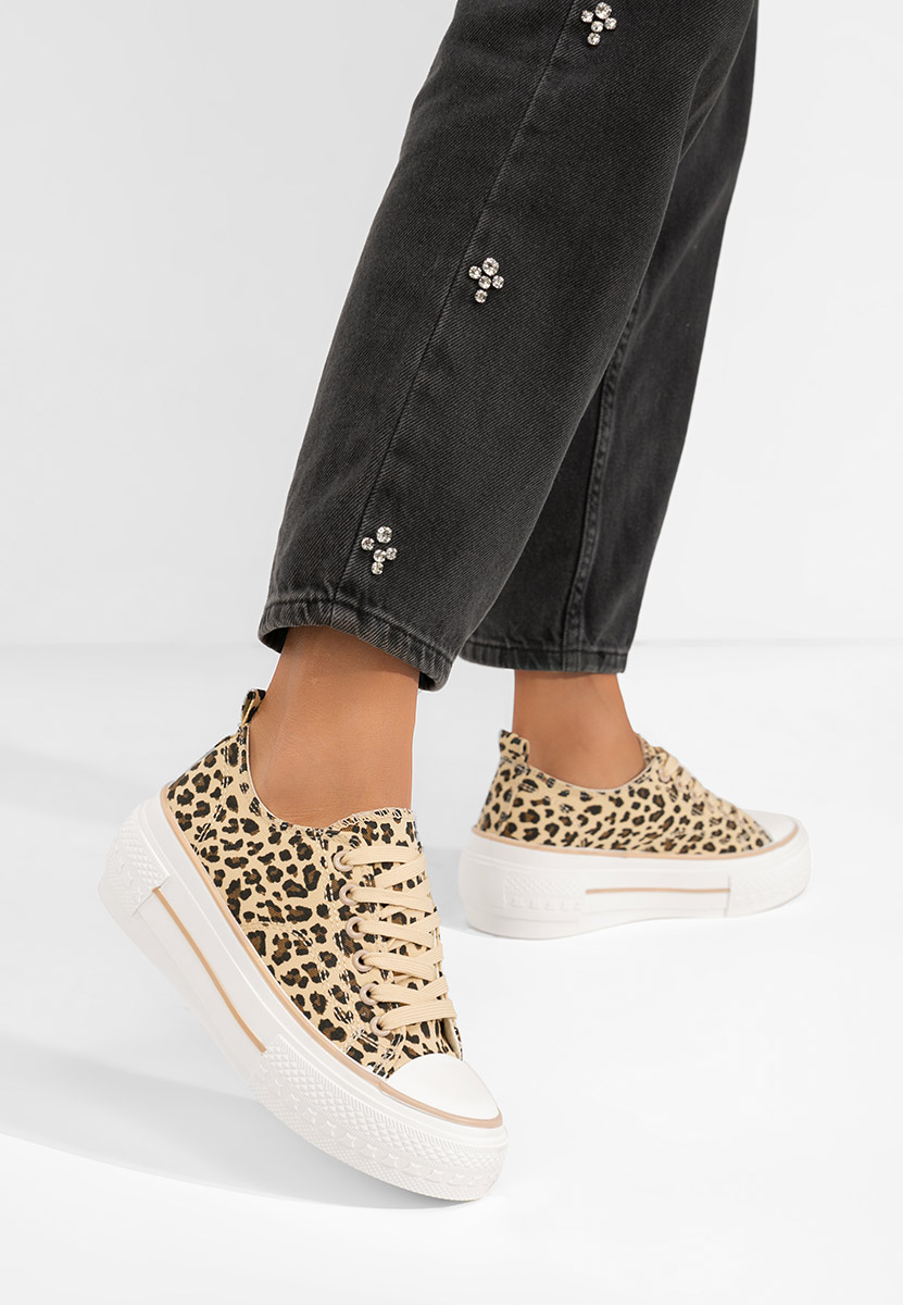 Γυναικεία πανινα πλατφόρμες Antio animal print