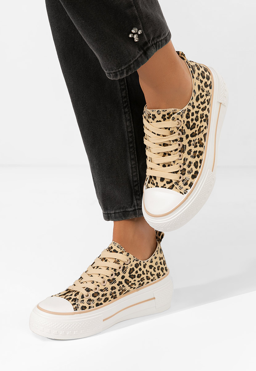 Γυναικεία πανινα πλατφόρμες Antio animal print