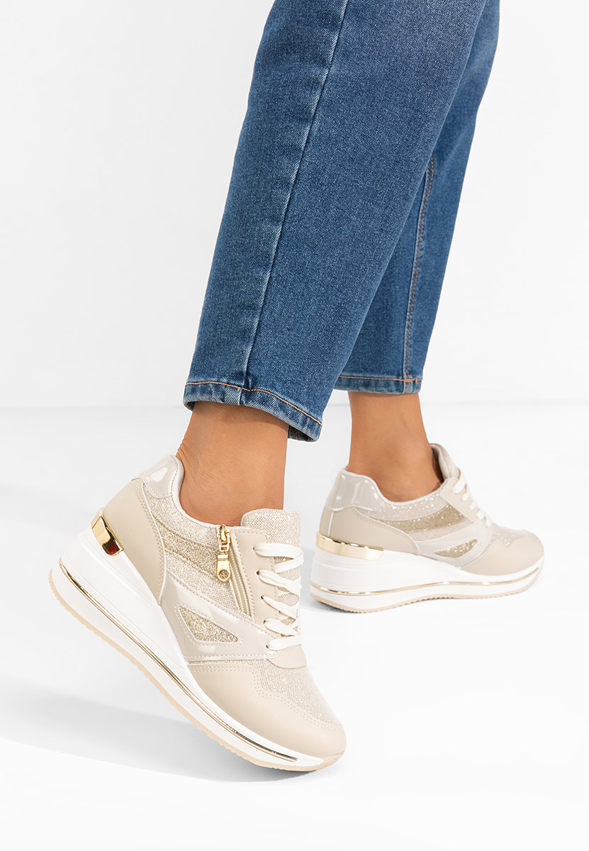 Sneakers με πλατφόρμα Reinia μπεζ