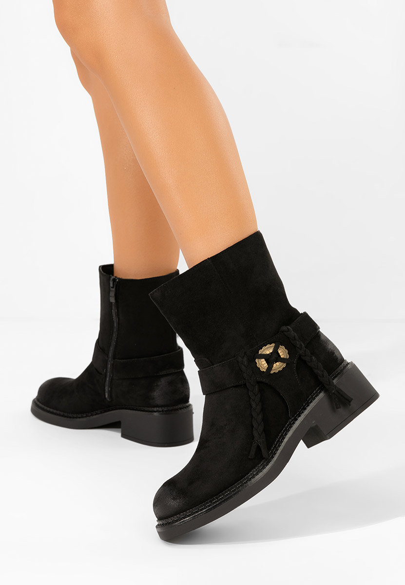 Γυναικεία μποτάκια Alasika Μαύρα