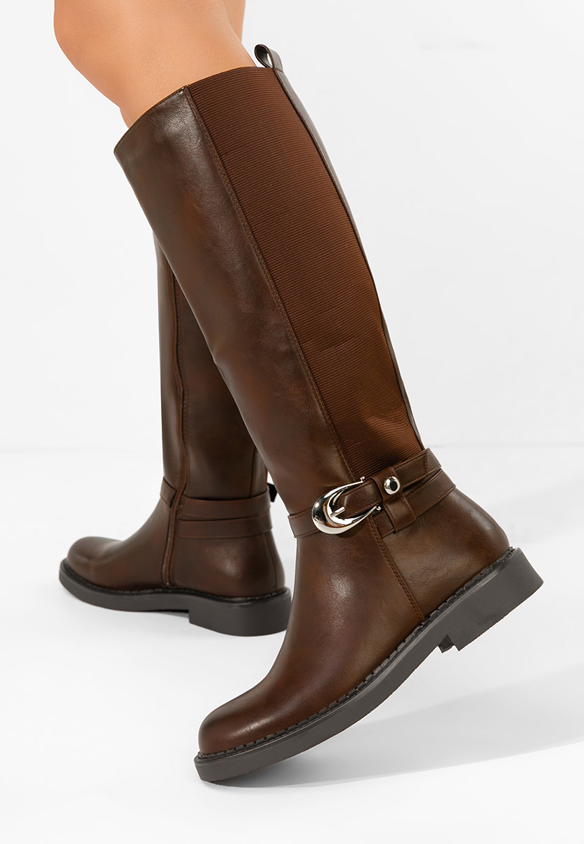 Ψηλές μπότες Cevina καφε