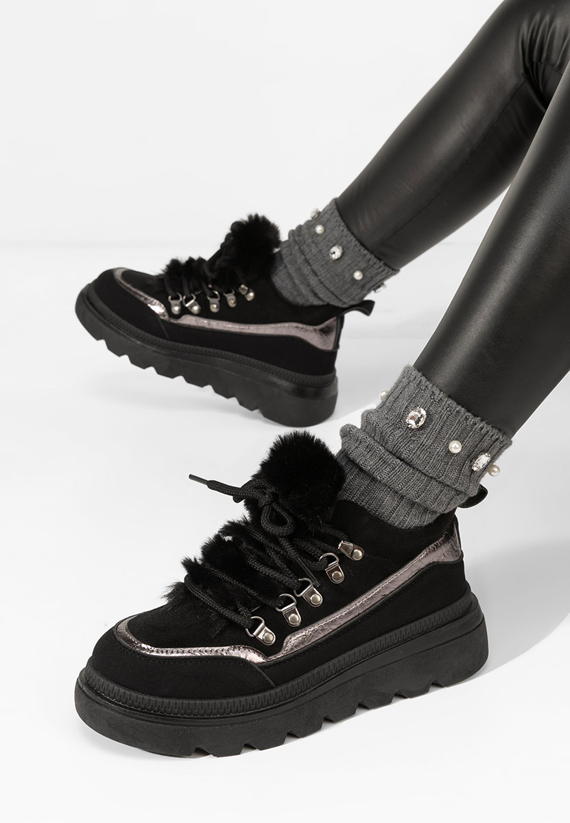 Χειμερινά sneakers γυναικεια Clavira μαύρα