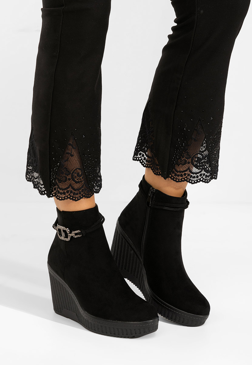 Πλατφόρμες μπότακια Charlet V3 Μαύρα