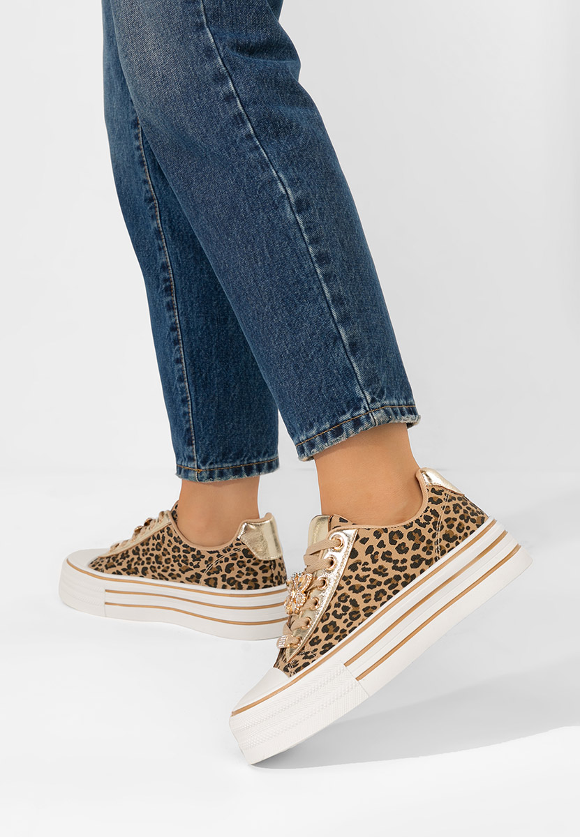Γυναικεία sneakers Pamelia λεοπαρ
