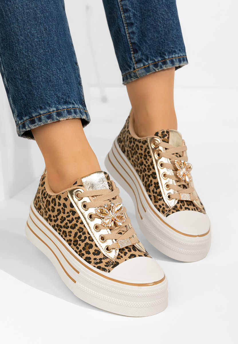 Γυναικεία sneakers Pamelia λεοπαρ