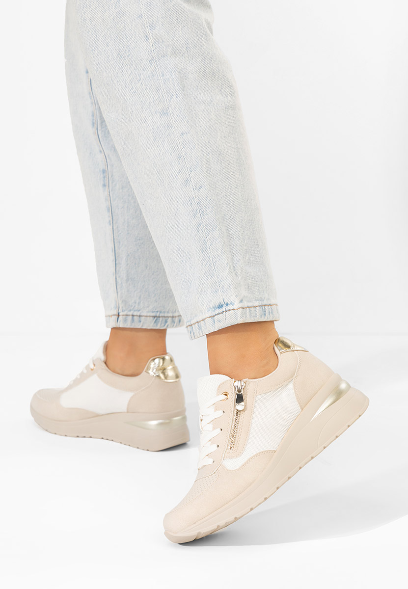 Sneakers με πλατφόρμα Floreia μπεζ