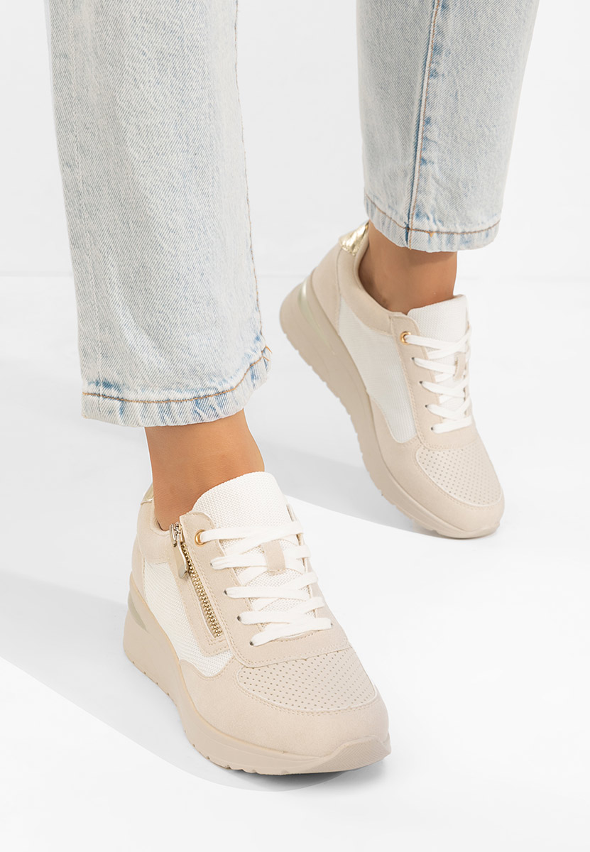 Sneakers με πλατφόρμα Floreia μπεζ