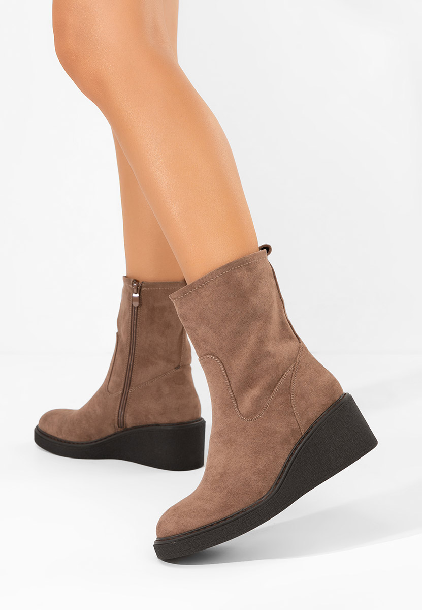 Μποτακια πλατφορμεσ Lysara καφε