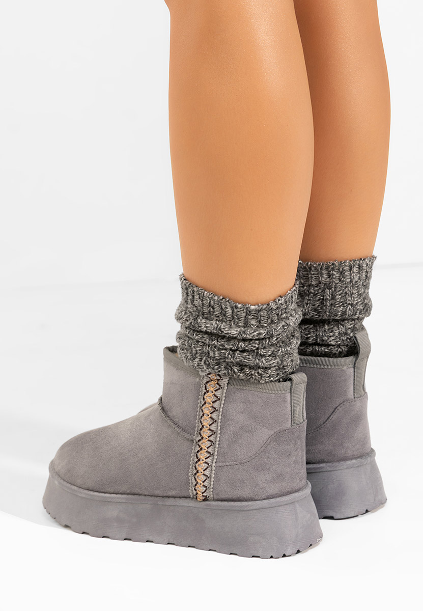 Mποτάκια πλατφόρμα Kristin γκρι