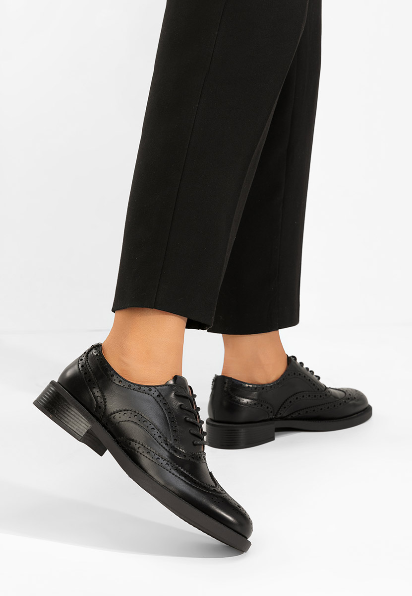 Brogue γυναικεια Valira μαύρα