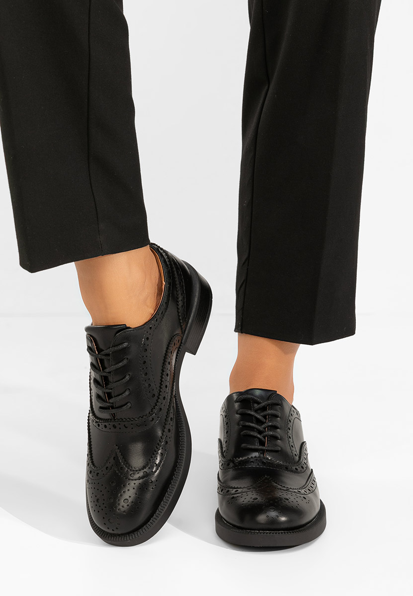 Brogue γυναικεια Valira μαύρα